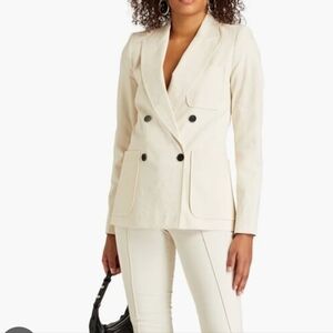 NWT1085 ISABEL MARANT Lenalia Double-Breasted Blazer Jacket Black Buttons 36 4 S